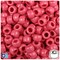 BeadTin Old Rose Opaque 9mm Barrel Plastic Pony Beads (500pcs)